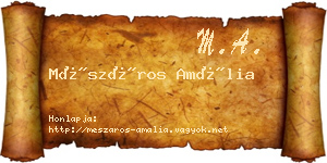 Mészáros Amália névjegykártya