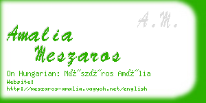 amalia meszaros business card